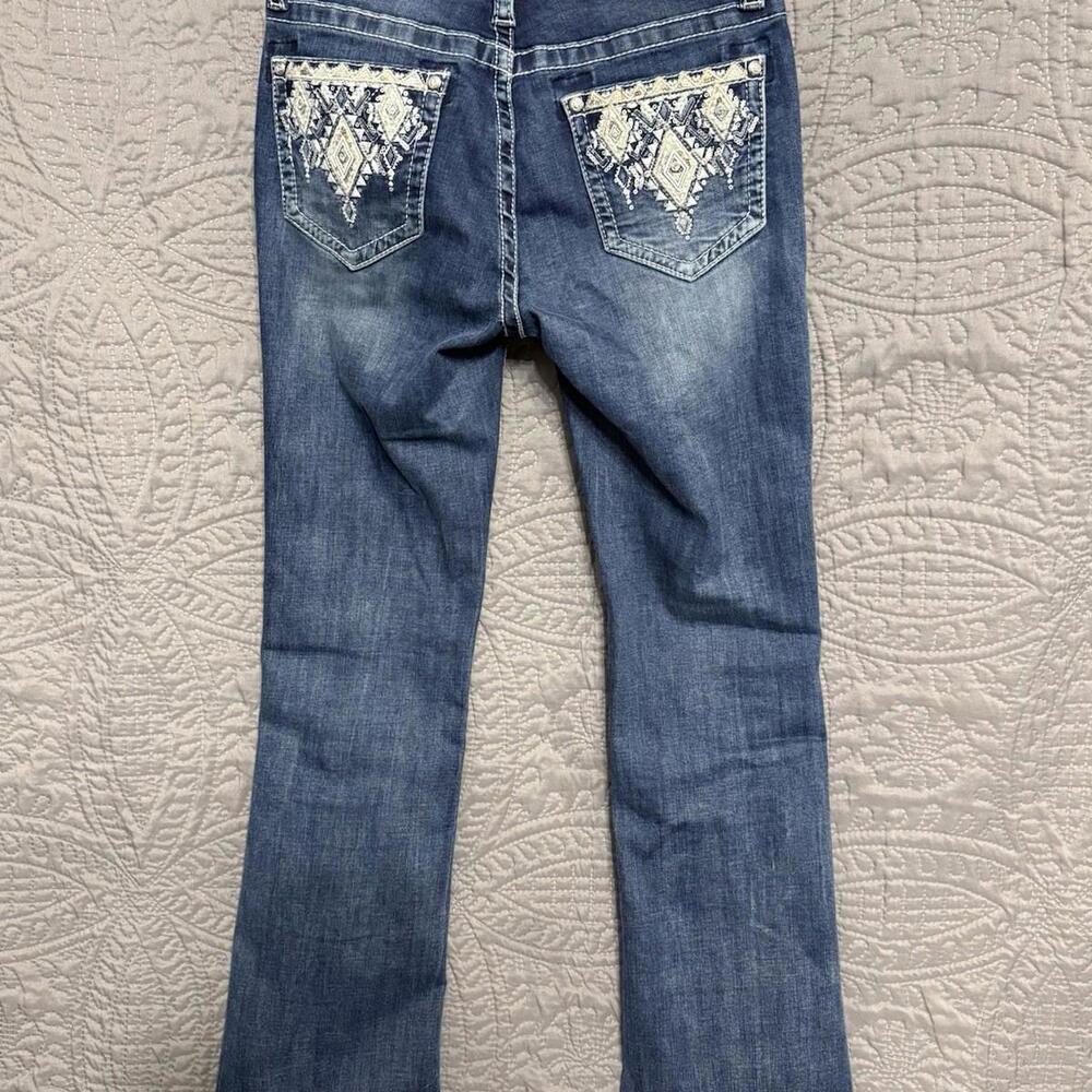 Grace in LA Jeans‎ Women's Western Aztec Embellished Bootcut Stretch Jeans